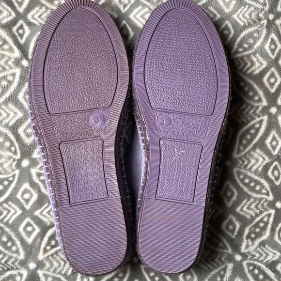 💙NWOT Emile Sindler 39 deep lavender platform leather espadrilles, made in Spain - Picture 8 of 8